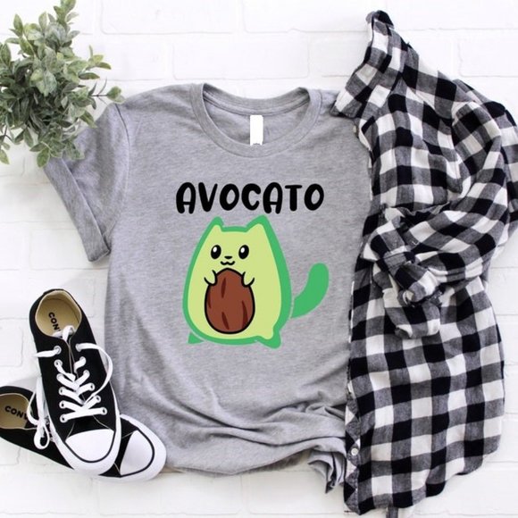 Gildan Other - Avocato T Cute Cat Avocado Funny Kitty shirt